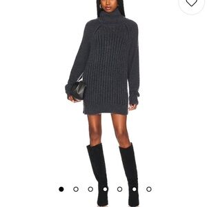 Free People Big City Turtleneck Sweater Sunflower Seed Combo